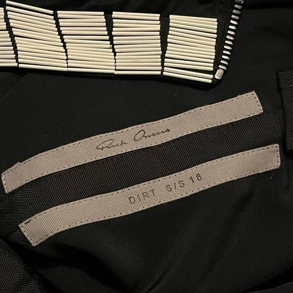 Rick Owens Dirt Silk Beaded Neck Black Maxi Dress - Picture 7 of 14